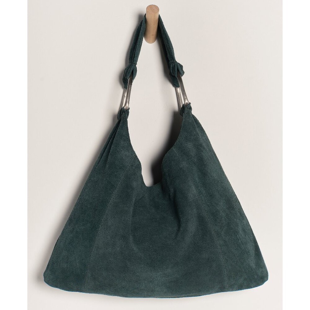 FREE PEOPLE Bobbi Slouch Suede Tote / Pine